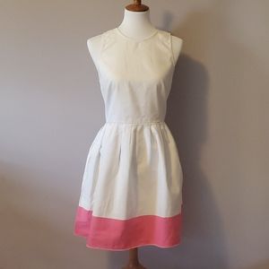 Pink and white dress